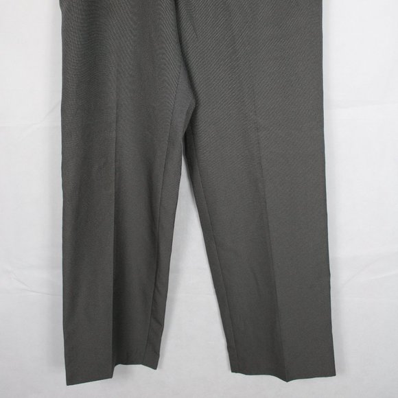 Haggar Men's Pants Pleated Pockets No Iron Care Gray 32 X 30 - Picture 2 of 5